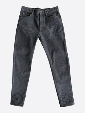 Louis Vuitton Black Giant Monogram Jeans